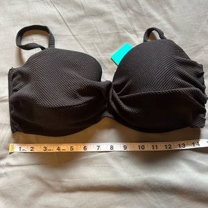 H&M Underwire Bikini Top Black Size 42c New With Tags